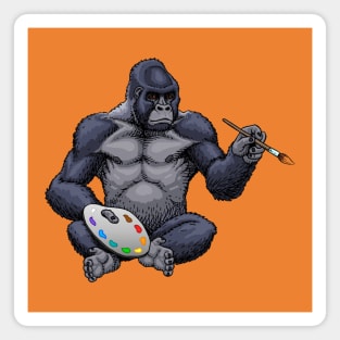 Painting Silverback Magnet